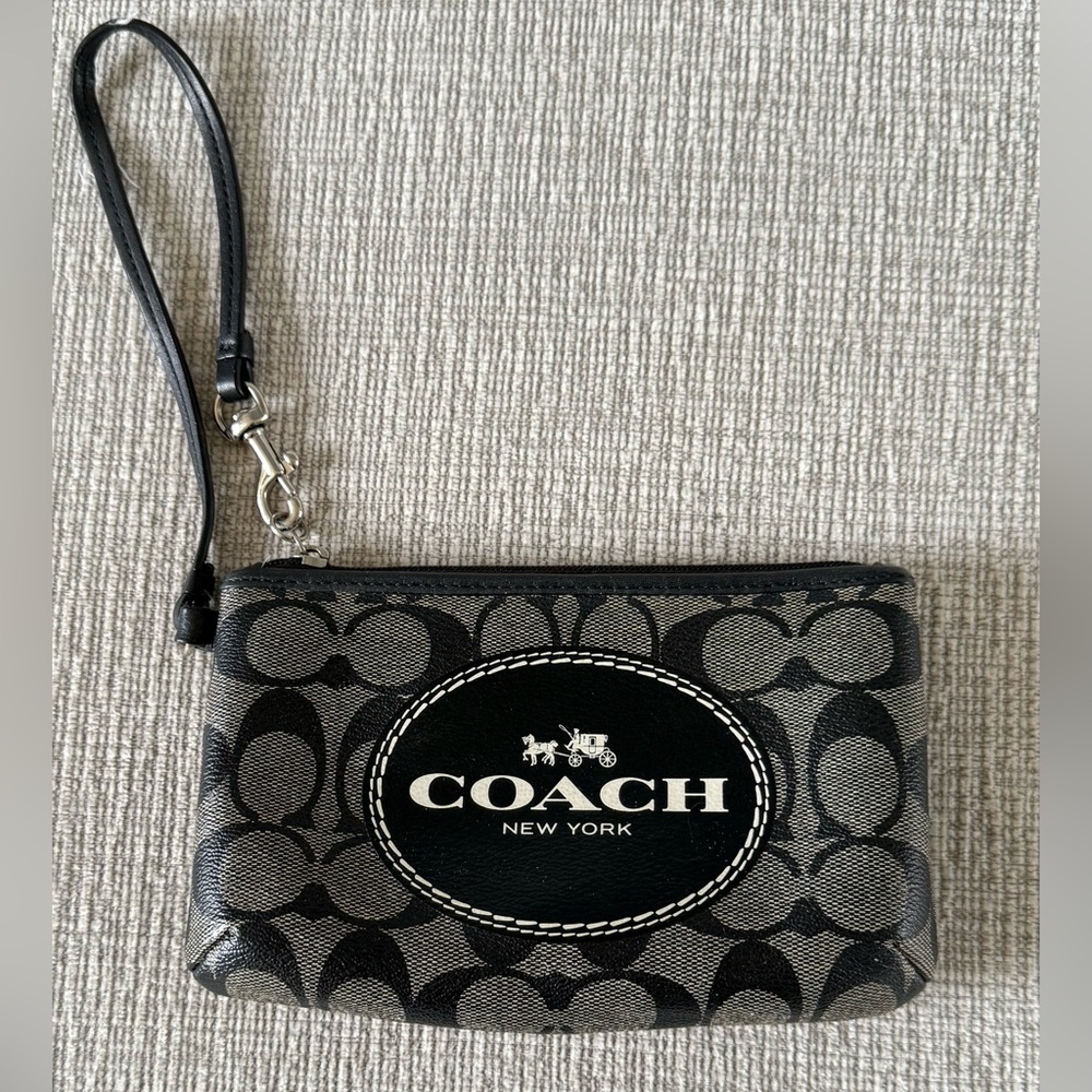 Coach Black and Gray Wristlet